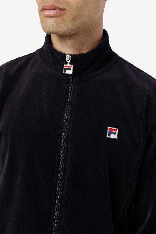 Fila černá o-fit velurová bunda 0668L826 Černá FILA