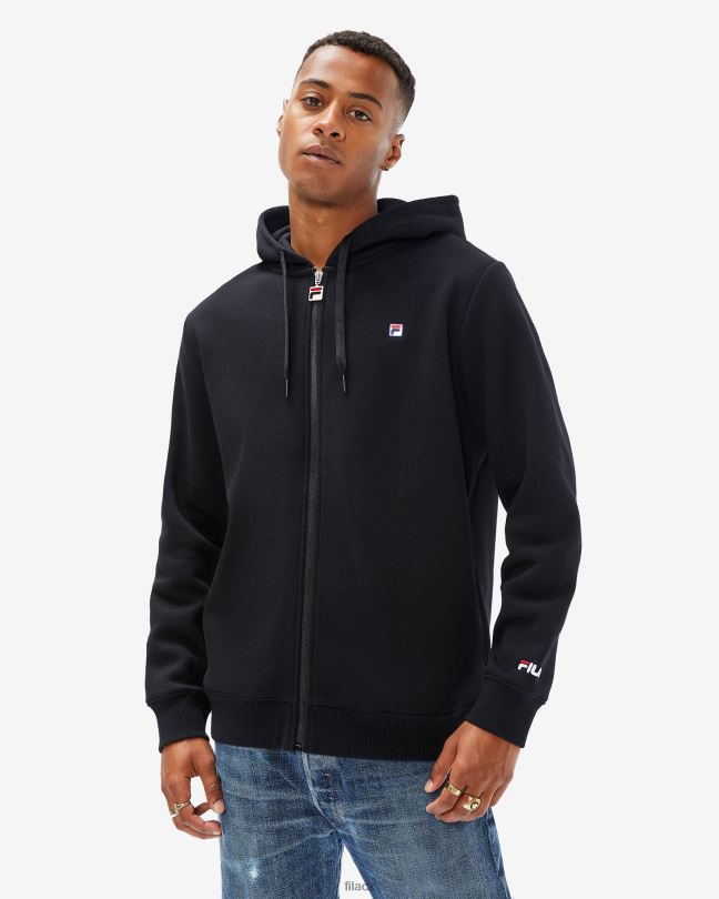 Fila černá unisex odznak 2.0 kapuce na zip 0668L2644 Černá FILA