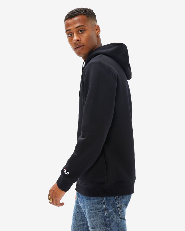 Fila černá unisex odznak 2.0 kapuce na zip 0668L2644 Černá FILA