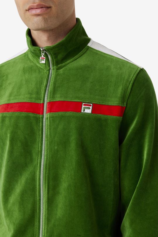 Fila formální zahradní/bílá/červená velurová bunda 0668L844 formální zahrada/bílá/červená FILA