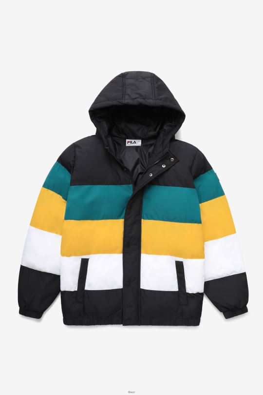 černá/přístavní modrá/zlatá bunda fila giovanni puffa 0668L783 černá/přístavní modrá/zlatá FILA
