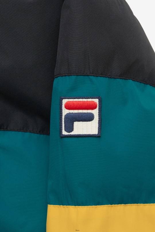 černá/přístavní modrá/zlatá bunda fila giovanni puffa 0668L783 černá/přístavní modrá/zlatá FILA