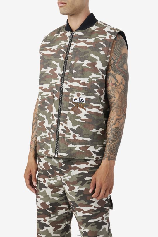 fila camo print/černá 2pac vesta 0668L778 camo print/černá FILA