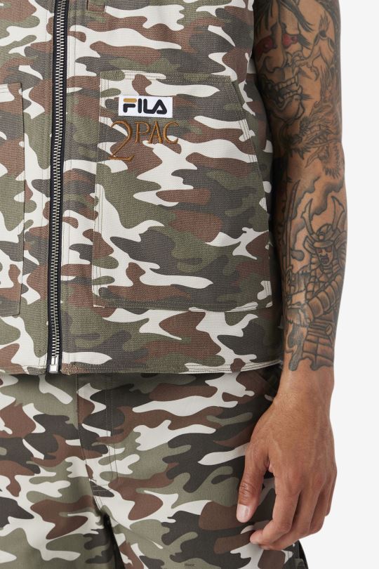 fila camo print/černá 2pac vesta 0668L778 camo print/černá FILA