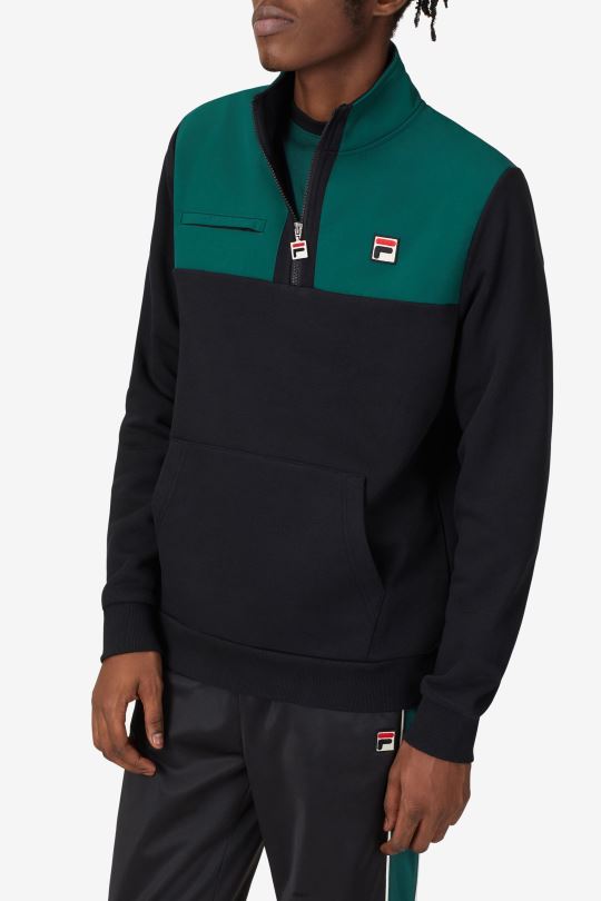 fila černá/červnový bug/zlatá záře fleecová bunda francisco 0668L796 černá/červnová broučka/zlatá záře FILA