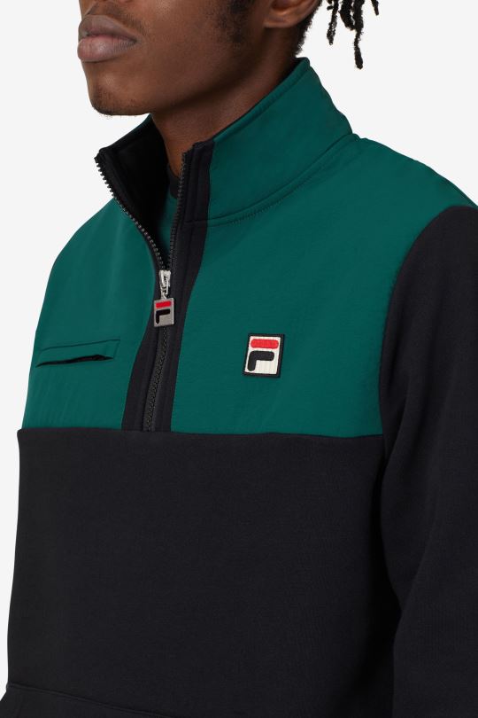 fila černá/červnový bug/zlatá záře fleecová bunda francisco 0668L796 černá/červnová broučka/zlatá záře FILA