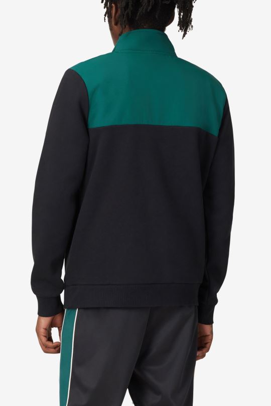 fila černá/červnový bug/zlatá záře fleecová bunda francisco 0668L796 černá/červnová broučka/zlatá záře FILA
