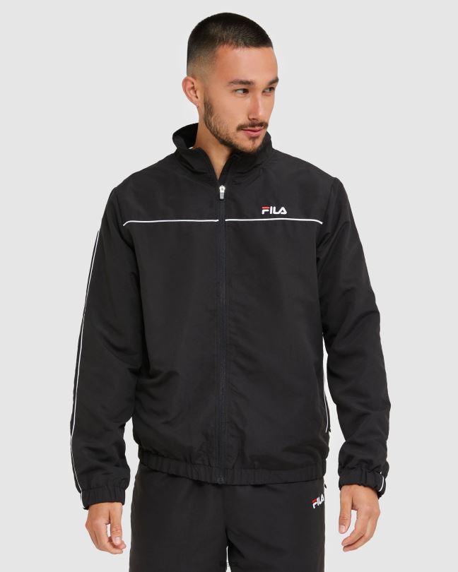 fila černá klasická pánská bunda z mikrovlákna 0668L2464 Černá FILA