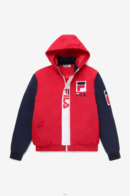 fila p1 fila tech bunda červená/peacoat/white 0668L787 červená/povlak/bílá FILA