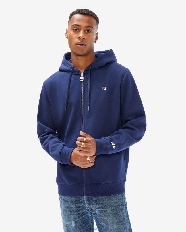 fila unisex odznak 2.0 kapuce na zip nové námořnictvo 0668L2653 nové námořnictvo FILA