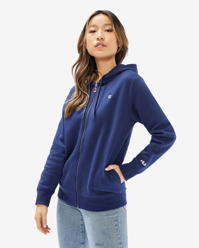 fila unisex odznak 2.0 kapuce na zip nové námořnictvo 0668L2653 nové námořnictvo FILA