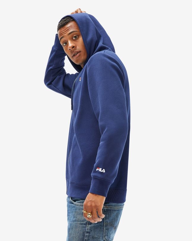 fila unisex odznak 2.0 kapuce na zip nové námořnictvo 0668L2653 nové námořnictvo FILA