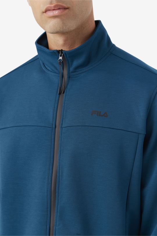 gonální bunda na zip fila majolika modrá/černá 0668L872 majolika modrá/černá FILA