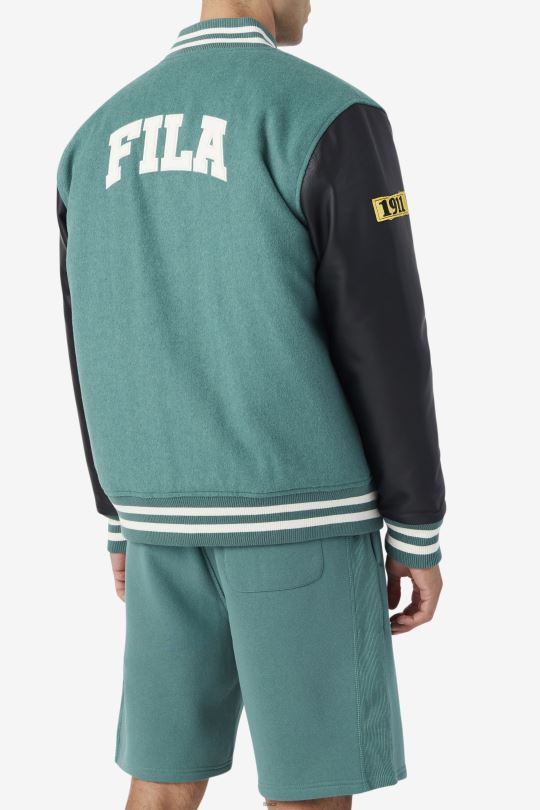 josh univerzitní bunda fila modrý smrk/černá 0668L764 modrý smrk/černý FILA