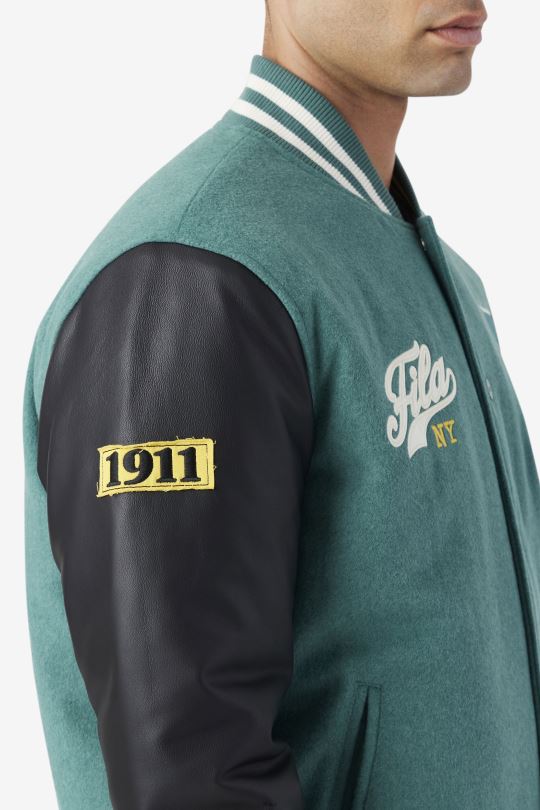 josh univerzitní bunda fila modrý smrk/černá 0668L764 modrý smrk/černý FILA