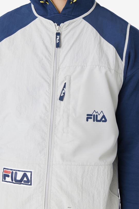 kamenná/námořnická/třešňová vesta fila hansi 0668L885 stone/navy/cherry rajče FILA