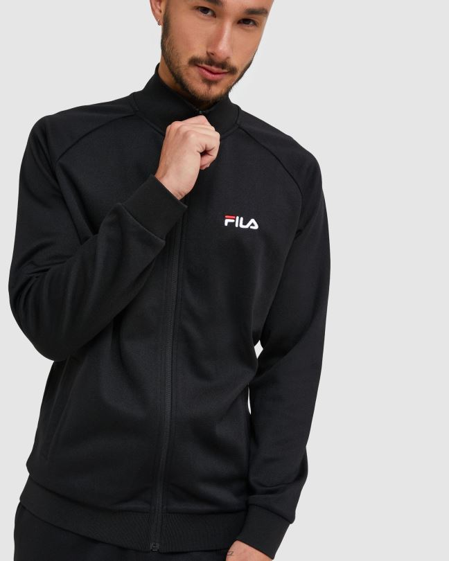 klasická pánská bunda na zip černá fila 0668L2489 Černá FILA