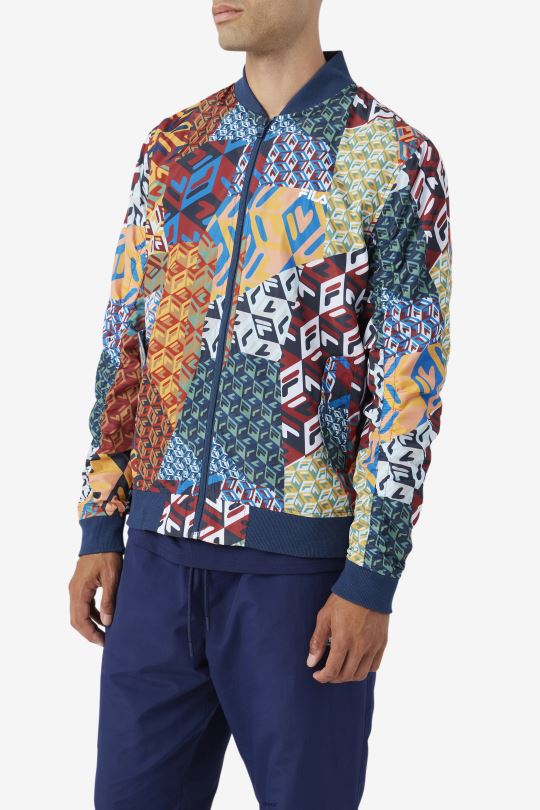 mav bomber bunda ocean/yellow/white fila 0668L767 oceán/žlutá/bílá FILA