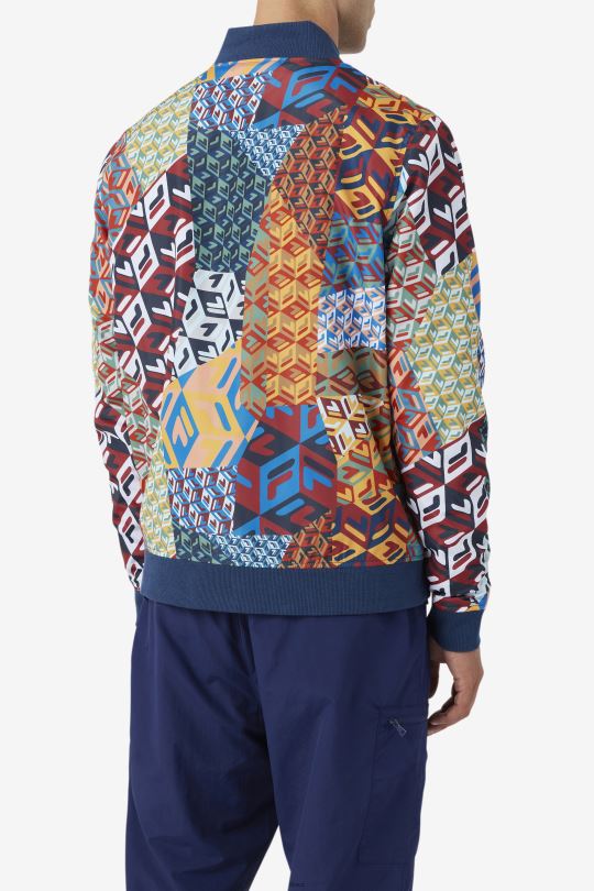 mav bomber bunda ocean/yellow/white fila 0668L767 oceán/žlutá/bílá FILA