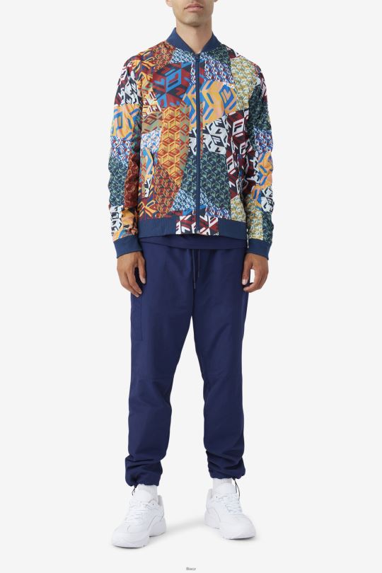 mav bomber bunda ocean/yellow/white fila 0668L767 oceán/žlutá/bílá FILA