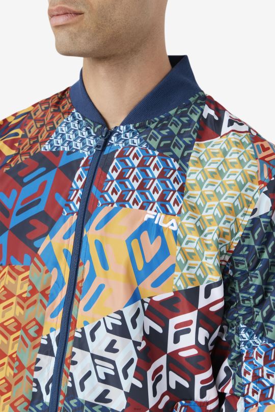 mav bomber bunda ocean/yellow/white fila 0668L767 oceán/žlutá/bílá FILA