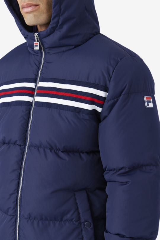 námořnická/červená bunda fila jake puffer 0668L765 námořnická/červená FILA
