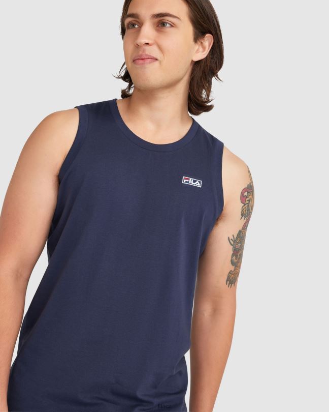 nový námořnický pánský tank cian fila 0668L2352 nové námořnictvo FILA