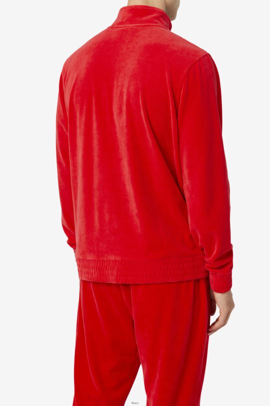 o-fit velurová bunda fila červená 0668L830 Červené FILA