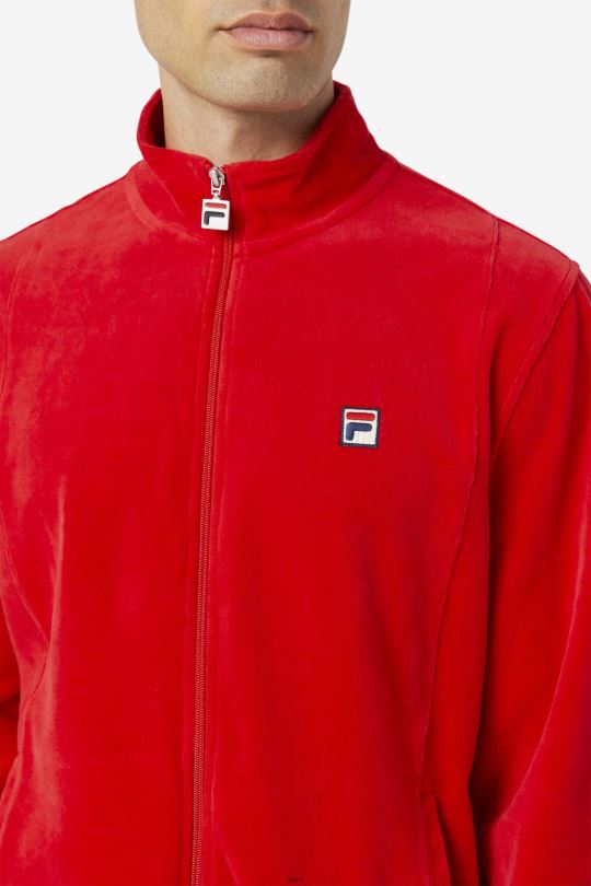 o-fit velurová bunda fila červená 0668L830 Červené FILA