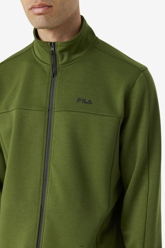 pažitková/černá bunda na zip fila 0668L870 pažitka/černá FILA