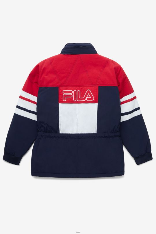 peacoat/červená/bílá bunda fila golia parka 0668L789 peacoat/červená/bílá FILA