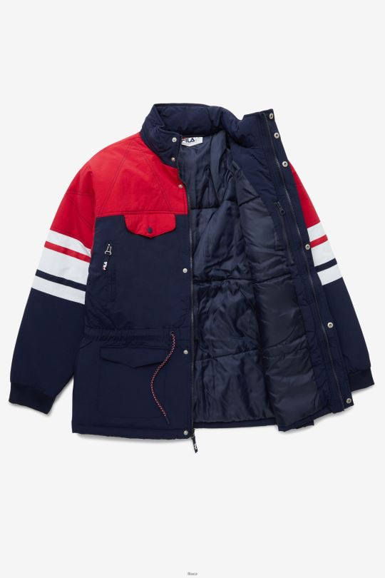 peacoat/červená/bílá bunda fila golia parka 0668L789 peacoat/červená/bílá FILA