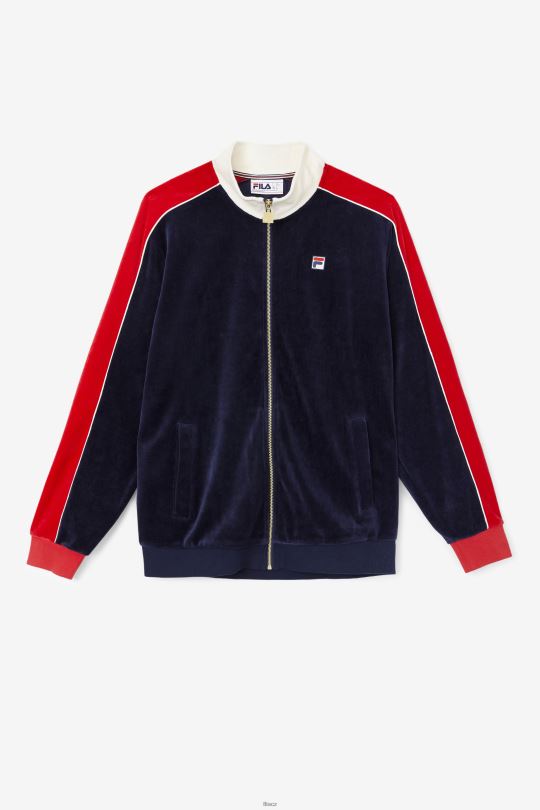 peacoat/gardenia/červená fila cima velurová bunda 0668L825 peacoat/gardenia/red FILA