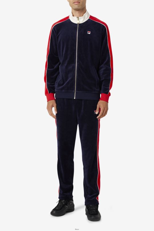 peacoat/gardenia/červená fila cima velurová bunda 0668L825 peacoat/gardenia/red FILA
