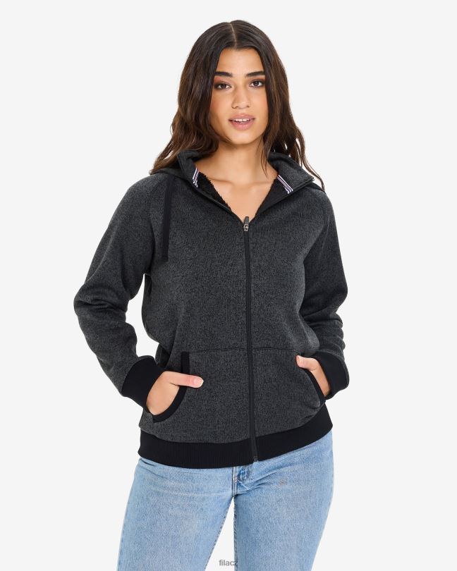 unisex romano bunda na zip černá marle fila 0668L2651 černá marle FILA