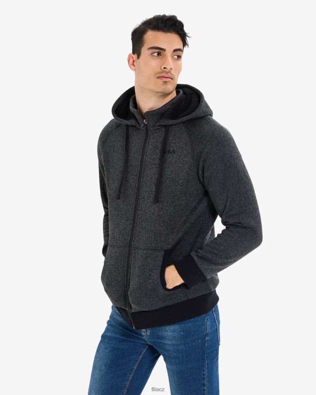 unisex romano bunda na zip černá marle fila 0668L2651 černá marle FILA