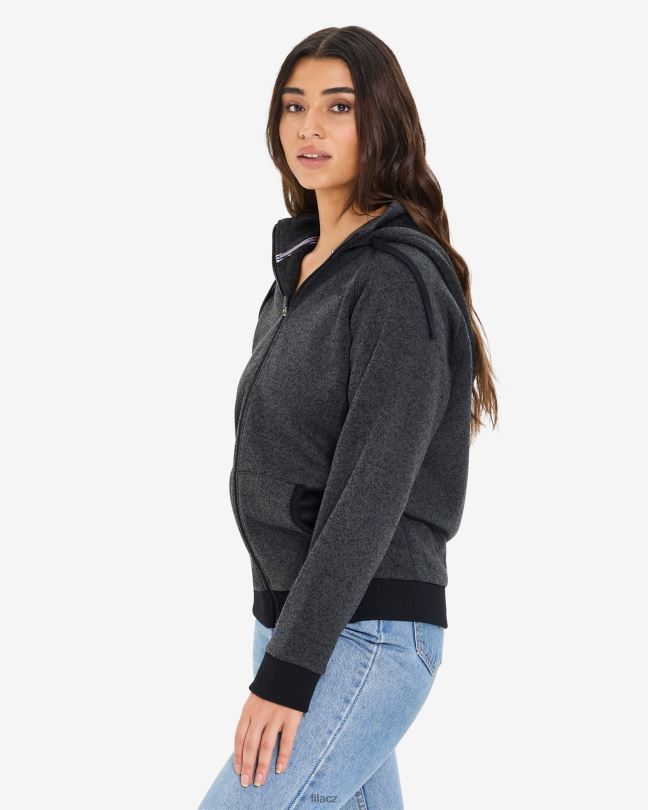 unisex romano bunda na zip černá marle fila 0668L2651 černá marle FILA