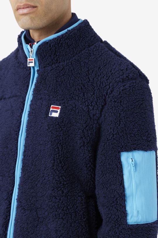 yale šerpa bunda fila námořnická/aquarius 0668L884 námořnictvo/vodnář FILA