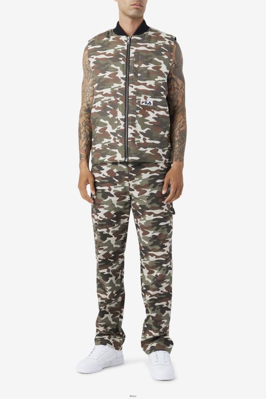 2pac cargo kalhoty fila camo print 0668L716 camo potisk FILA