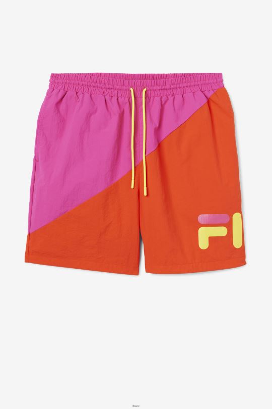 ama plavat short fialová/třešňové rajče/žlutá fila 0668L671 fialová/cherry rajče/žlutá FILA
