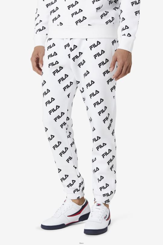 bílo/černá fila diagonální logo jogger 0668L699 bílý černý FILA