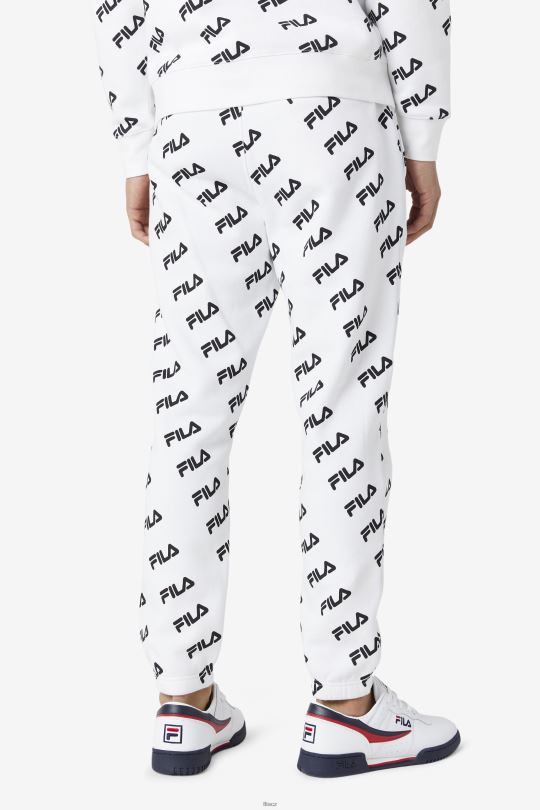 bílo/černá fila diagonální logo jogger 0668L699 bílý černý FILA