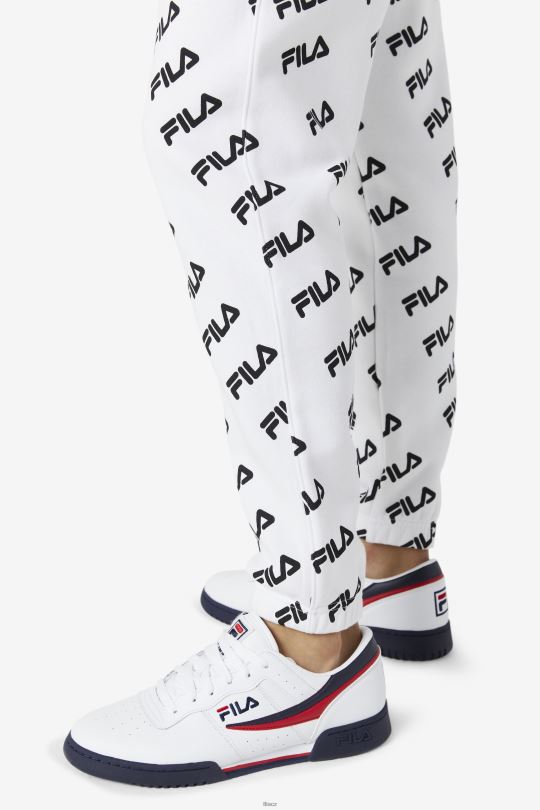 bílo/černá fila diagonální logo jogger 0668L699 bílý černý FILA