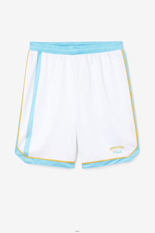 fila bílá/modrá/zářivě žlutá poloprofesionální basketbalová šortka 0668L706 bílá/modrá/zářivě žlutá FILA