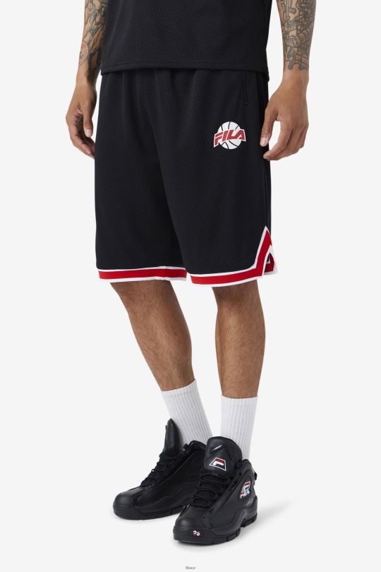fila black/red/white basketball ovi short 0668L724 černá/červená/bílá FILA