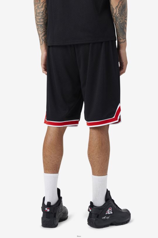 fila black/red/white basketball ovi short 0668L724 černá/červená/bílá FILA