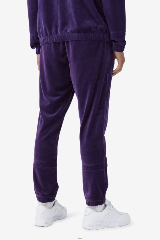 fila ravid velurové kalhoty blackberry cordial 0668L577 ostružinový srdečný FILA