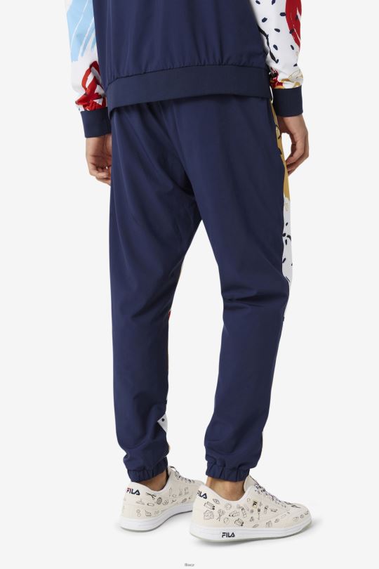 fila x the museum tištěné kolejové kalhoty fila peacoat/white/red 0668L698 peacoat/bílá/červená FILA