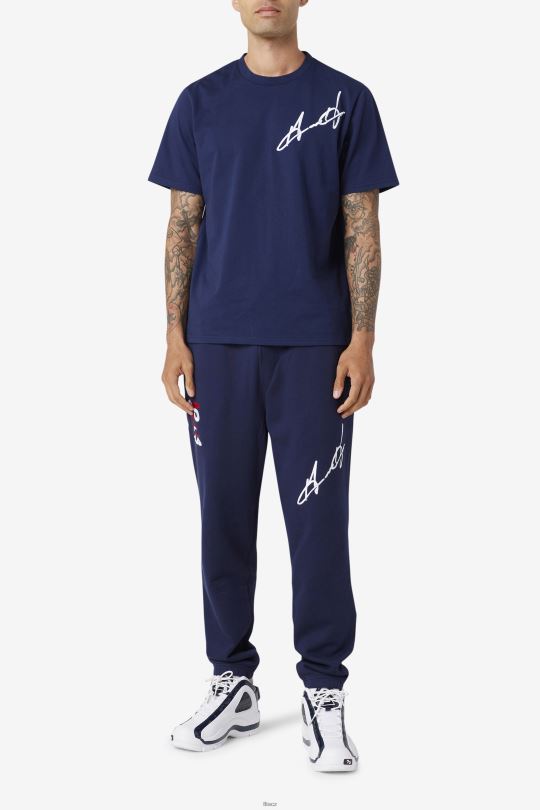 grant hill orson pant fila námořnictvo 0668L590 námořnictvo FILA