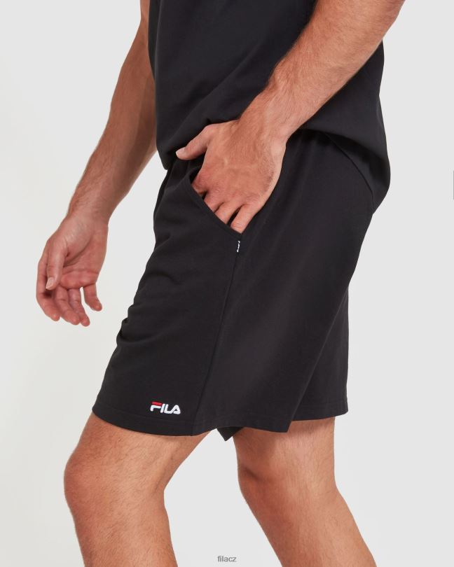 klasické pánské žerzejové kraťasy fila černé 0668L2432 Černá FILA